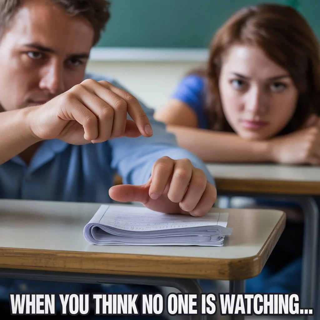 cheating caption gif