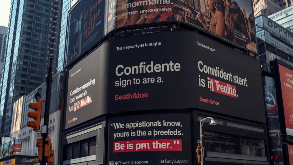 confident captions