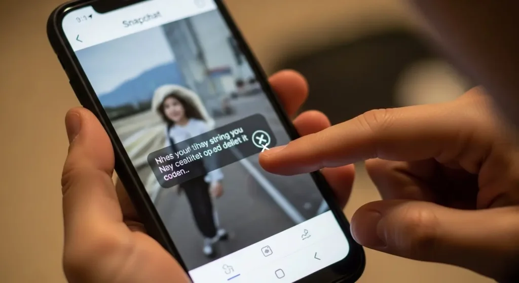 delete snapchat caption