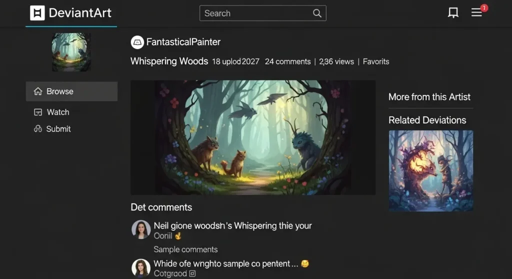 deviantart captions