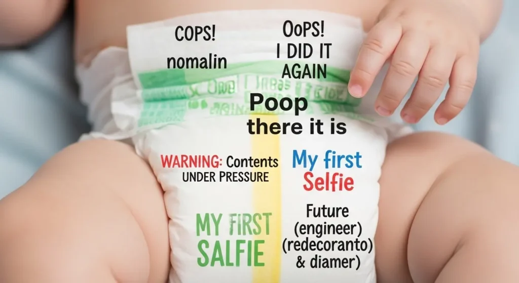 diapers captions
