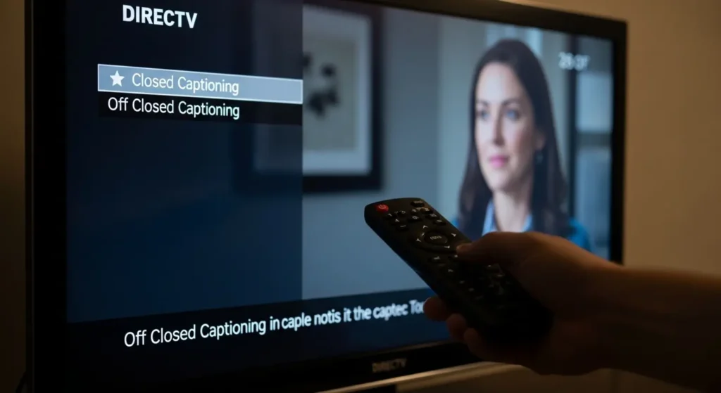 directv closed captioning turn off