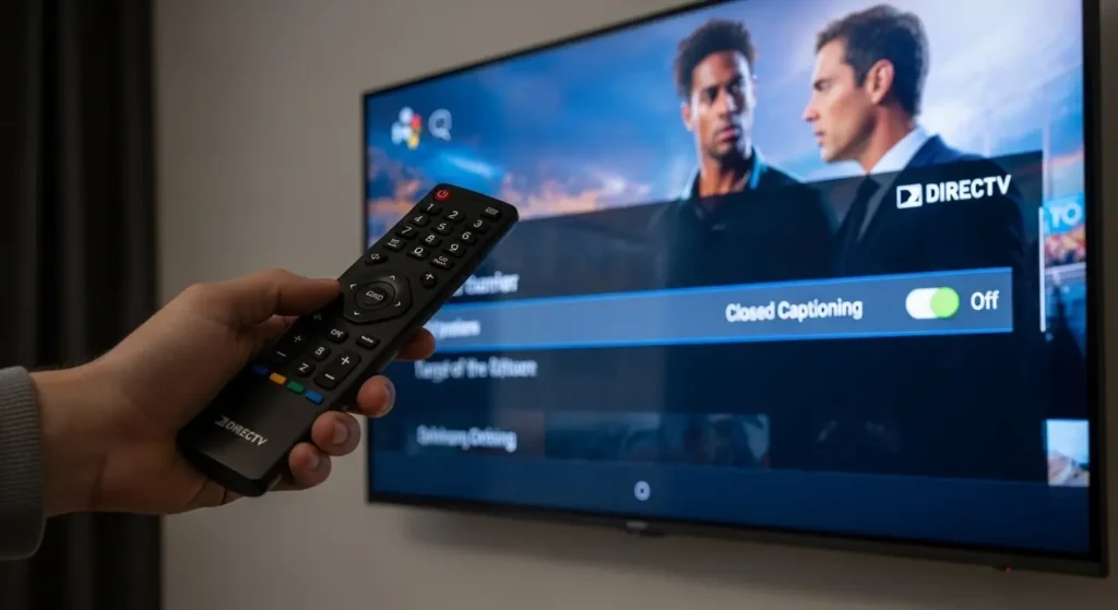 directv turn off closed caption