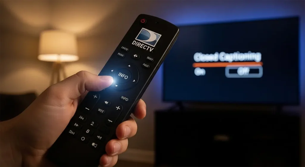 directv turn off closed caption