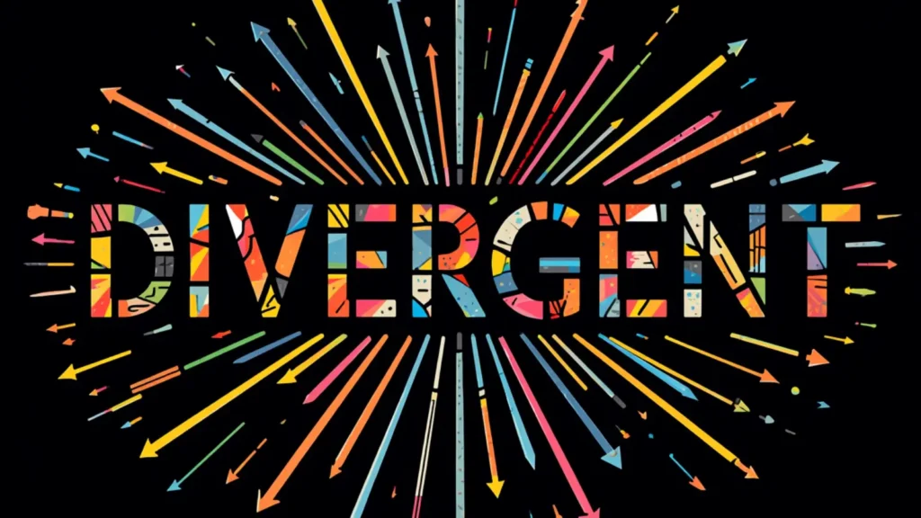 divergent synonym