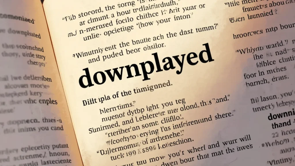 downplayed synonym