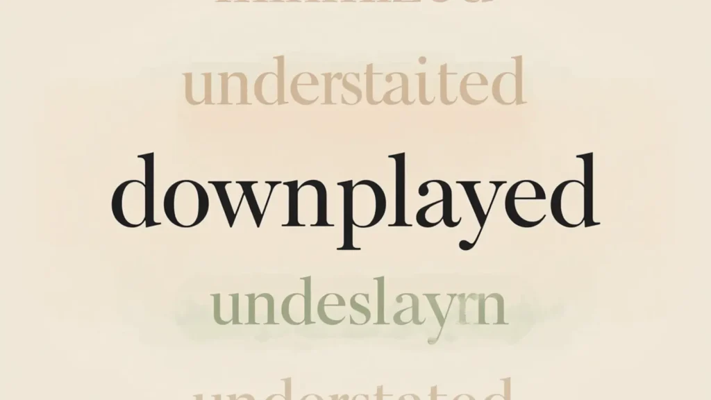 downplayed synonym