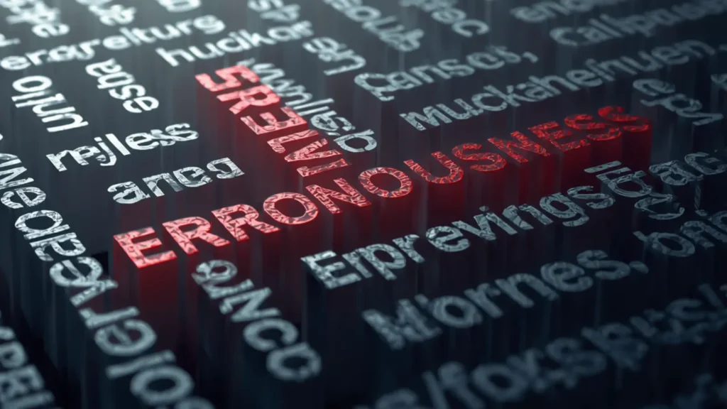 erroneousness synonym