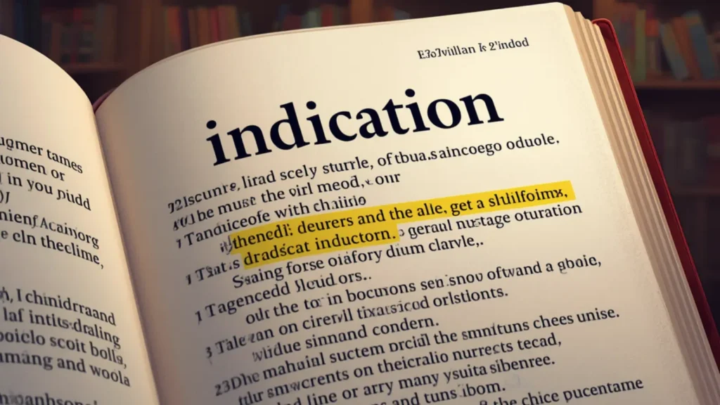 indication synonym