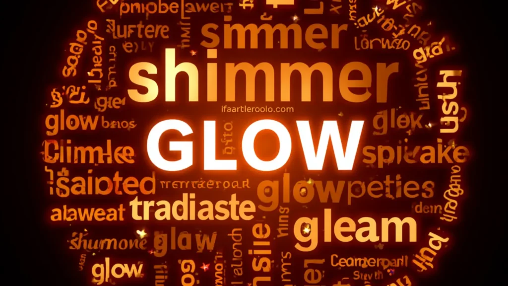 synonyms to glow