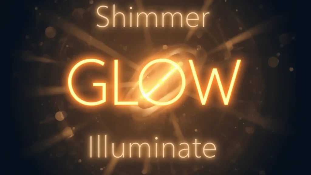 synonyms to glow