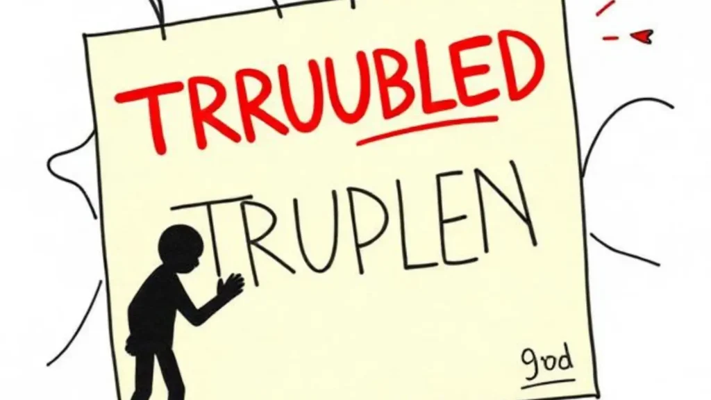 troubled synonym
