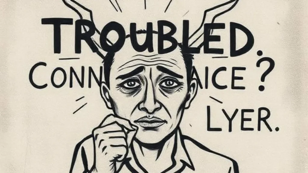 troubled synonym