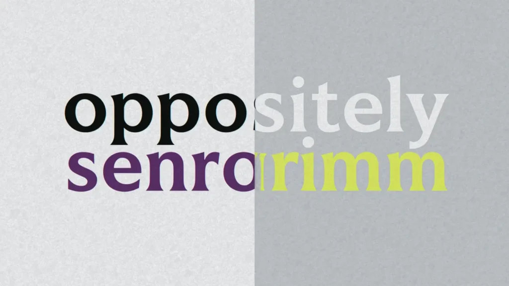 oppositely synonym