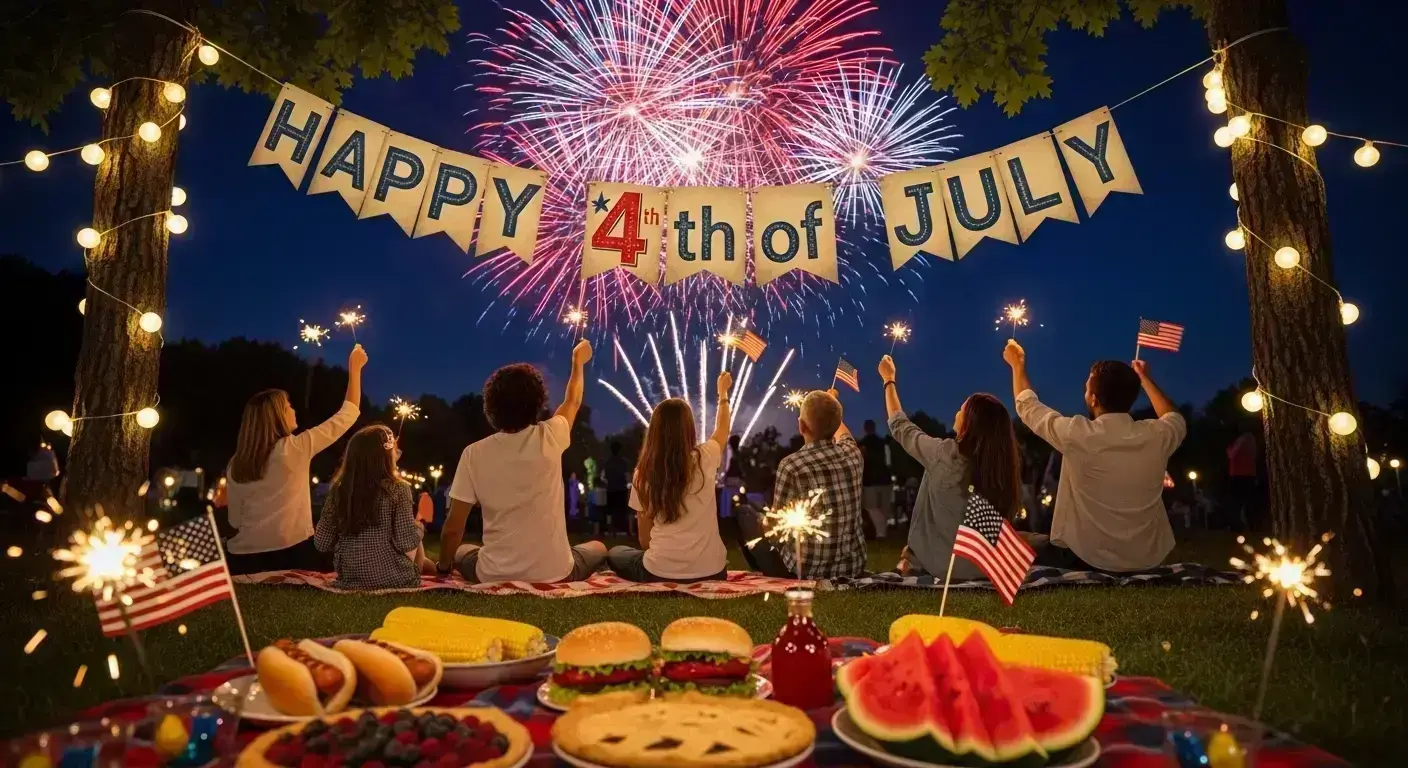 captions for fourth of july