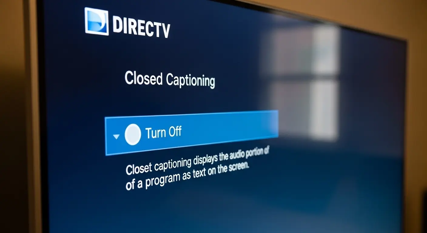 directv closed captioning turn off