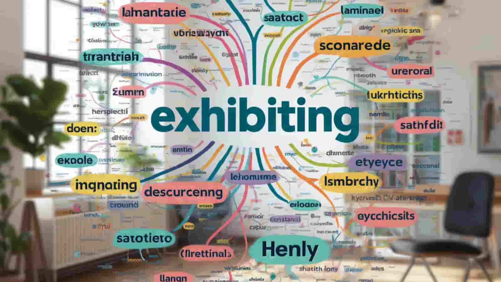 exhibiting synonym
